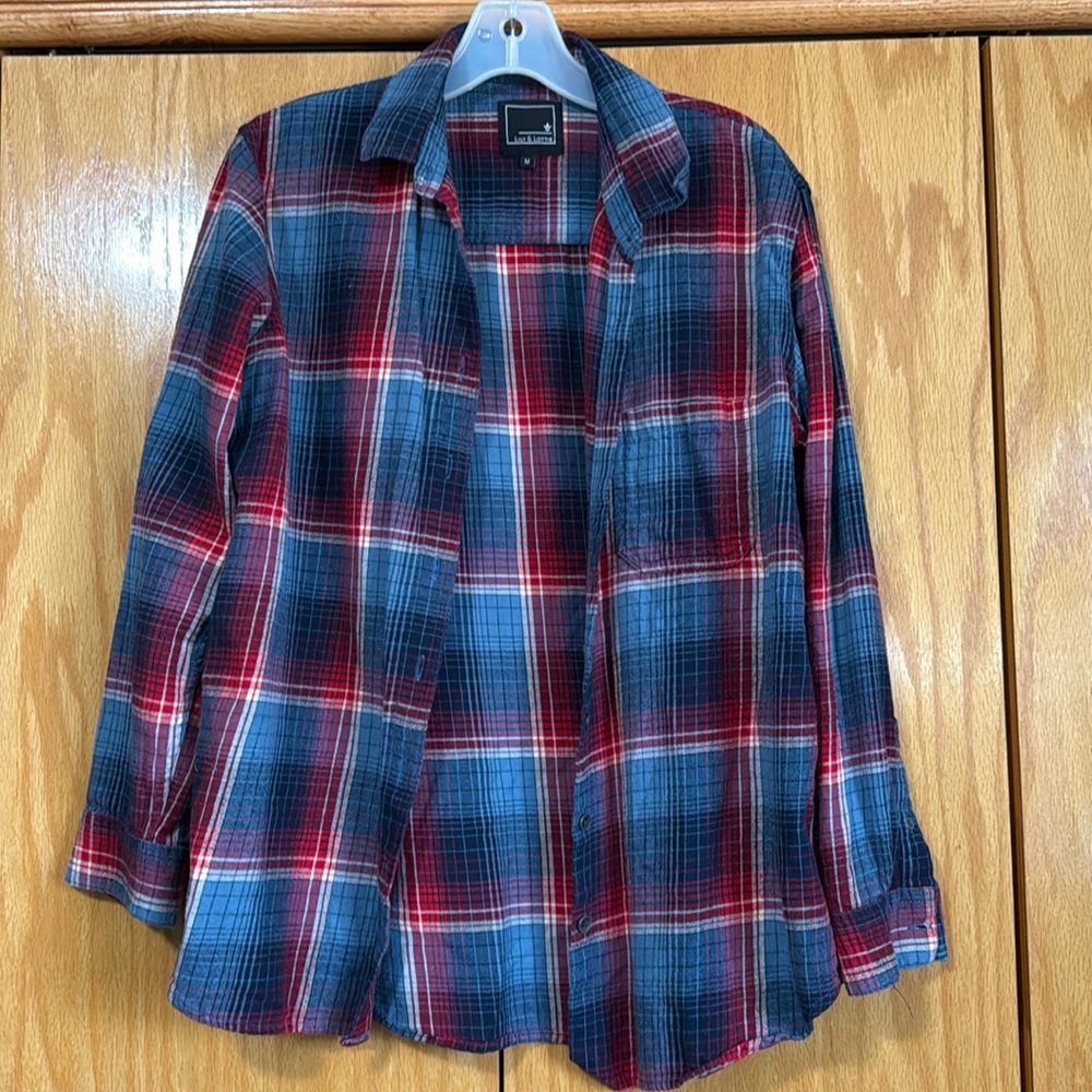 Women’s medium Lily & Lottie Red and blue Flannel Shirt